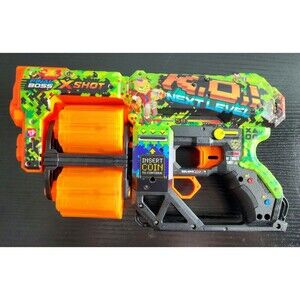 Zuru Nerf Style Final Boss XShot KO Next Level Dual Rotating Barrell Blaster Gun